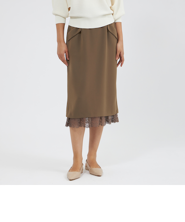 トリアセダブルクロス セミタイトスカート