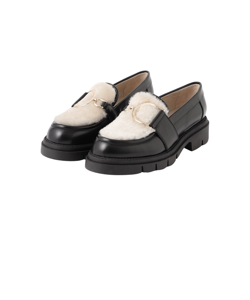 【CORSO ROMA、9】ムートンコンビローファー《WEB＆EPOCA THE SHOP店舗限定》