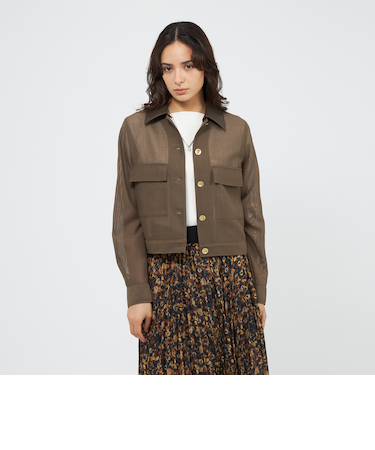 カラミメッシュ シアーブルゾン