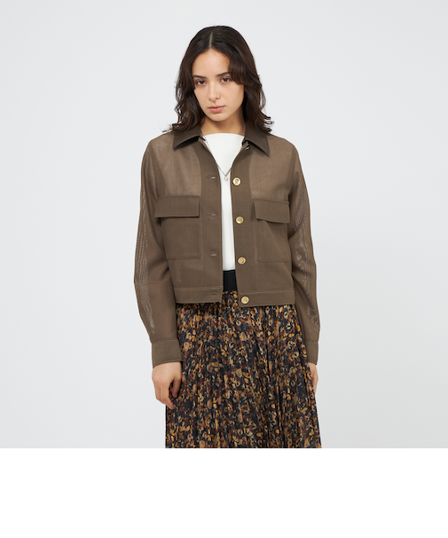 カラミメッシュ シアーブルゾン