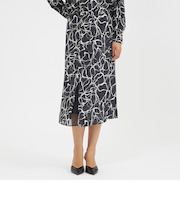 マーブルプリント セミフレアスカート