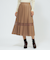 パンチングシンセティックレザー プリーツスカート