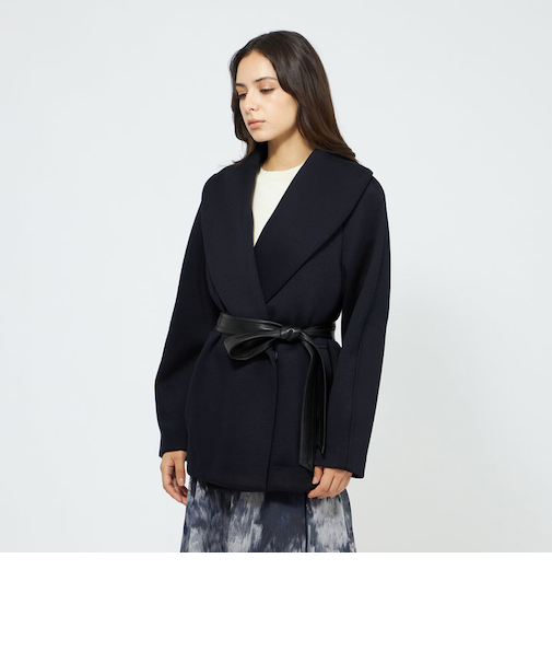 ウールダンボール ショールカラーコート