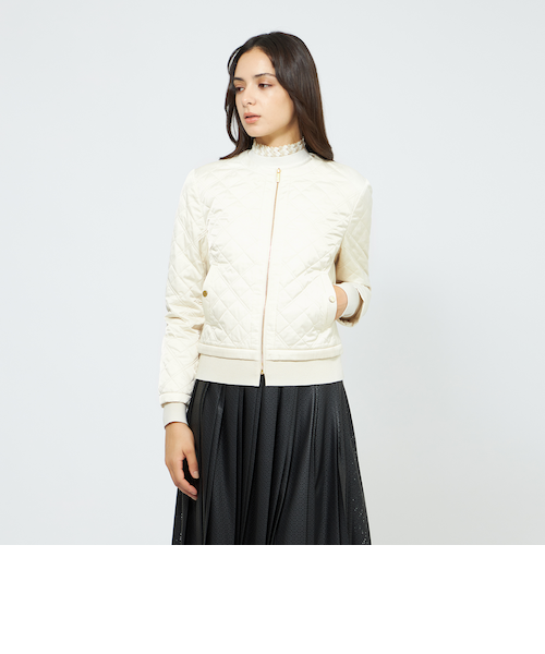 サテンキルト ノーカラージャケット｜エポカの通販｜&mall