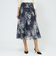 ニュアンスフラワープリント フレアスカート