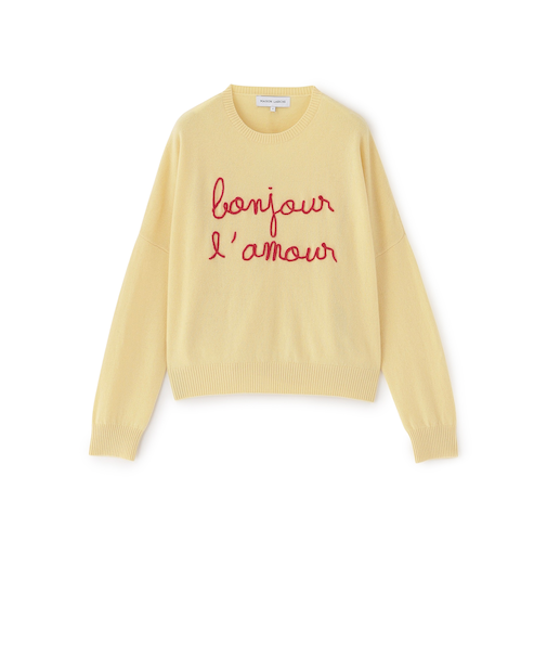 【MAISON LABICHE】イエローブラックニットプルオーバー《WEB＆EPOCA THE SHOP店舗限定》