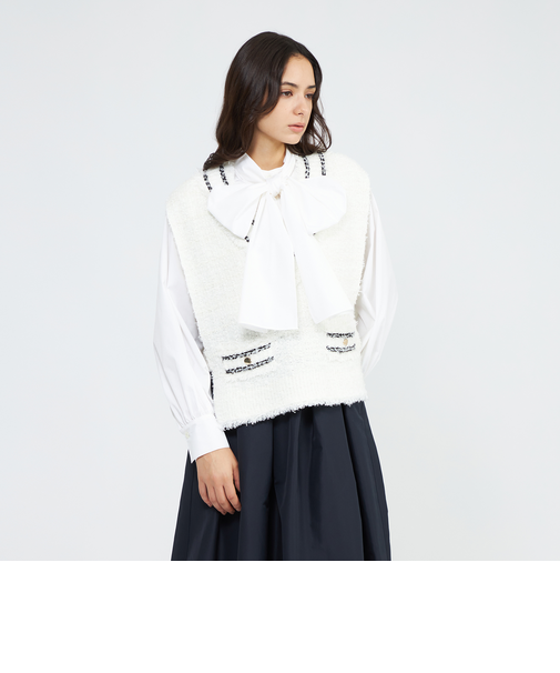 【EPOCA STORIA】ツイード調ニットベスト《WEB＆EPOCA THE SHOP店舗限定》