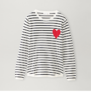 【CHINTI&PARKER】ボーダーハートセーター《WEB＆EPOCA THE SHOP店舗限定》