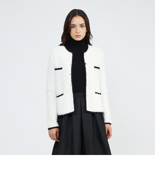 【EPOCA STORIA】ツイード調ニットジャケット《WEB&EPOCA THE SHOP店舗限定》