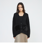 【EPOCA STORIA】エコファーポケットカーディガン《WEB＆EPOCA THE SHOP店舗限定》