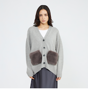 【EPOCA STORIA】エコファーポケットカーディガン《WEB＆EPOCA THE SHOP店舗限定》