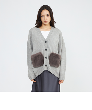 【EPOCA STORIA】エコファーポケットカーディガン《WEB＆EPOCA THE SHOP店舗限定》