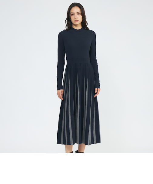 【EPOCA STORIA】バイカラーニットドレス《WEB＆EPOCA THE SHOP店舗限定》