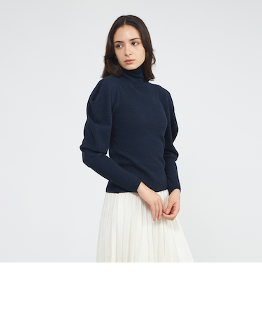 【La maglia due】 タートルリブニットプルオーバー