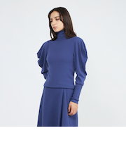 【La maglia due】 タートルリブニットプルオーバー