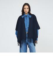 【La maglia due】 フリンジニットケープ