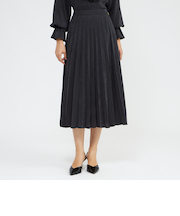 フィブリルサテン プリーツスカート