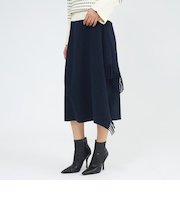 【La maglia due】 フリンジAライン ニットスカート