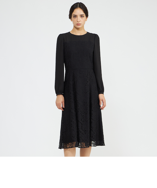 リバーレースコンビ フレアドレス