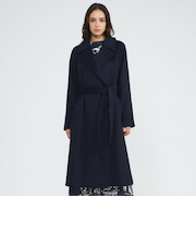 ジーロンラムウール ベルテッドロングコート