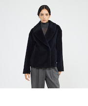 アルパカシャギー ショートコート