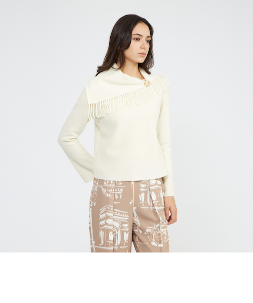 【La maglia due】 フリンジニットプルオーバー