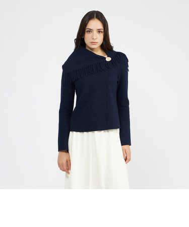 【La maglia due】 フリンジニットプルオーバー