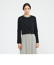 アセテートナイロンジャカード ニットジャケット