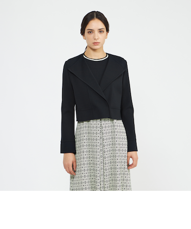 アセテートナイロンジャカード ニットジャケット