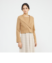 アセテートナイロンジャカード ニットジャケット