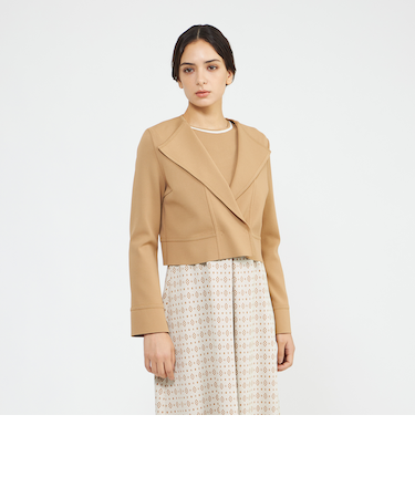 アセテートナイロンジャカード ニットジャケット