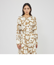 フィオーレサテン フライヨークブラウス