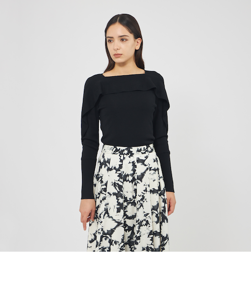 ドレープショルダーニット プルオーバー