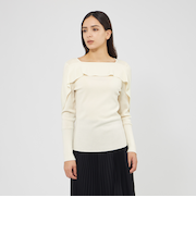 ドレープショルダーニット プルオーバー