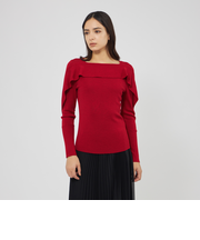 ドレープショルダーニット プルオーバー