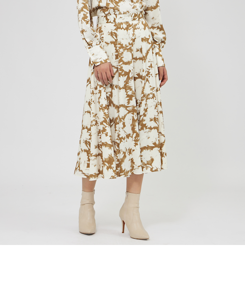 フィオーレサテン フレアスカート