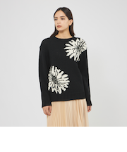 ビッグフラワーニットプルオーバー