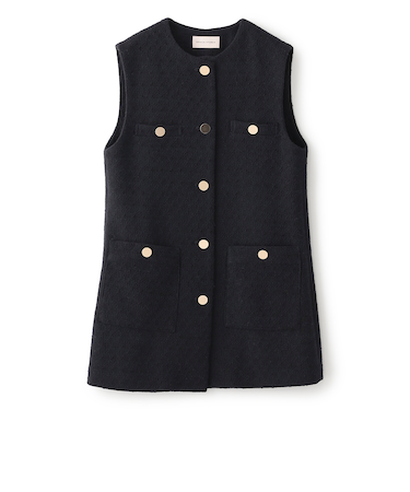 【EPOCA STORIA】ツイードロングジレ《WEB＆EPOCA THE SHOP店舗限定》