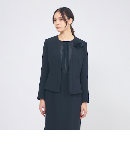 コンパクトダブルクロス ノーカラージャケット｜エポカの通販｜&mall