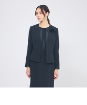 コンパクトダブルクロス ノーカラージャケット