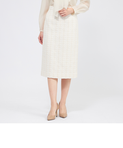 コットンファンシーツィード タイトスカート