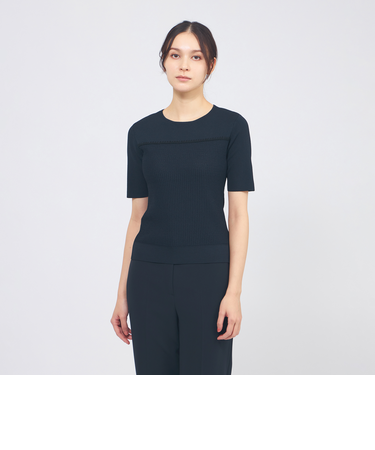 トリミングニット プルオーバー