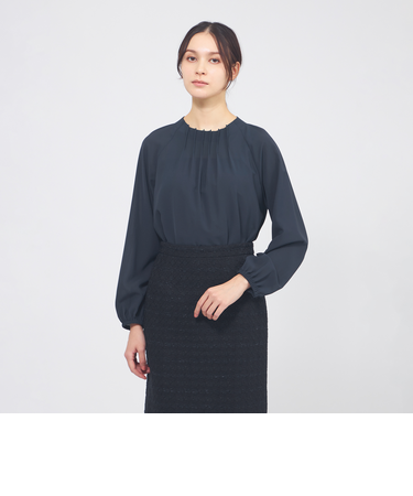 ドライオーガンジー タックブラウス