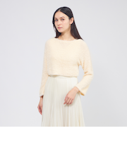 へアリーレイヤードニット