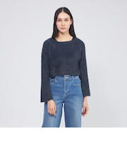 へアリーレイヤードニット