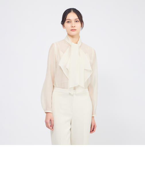 シアークロス フリルブラウス