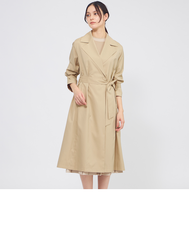 ライトタフタ ベルテッドコート