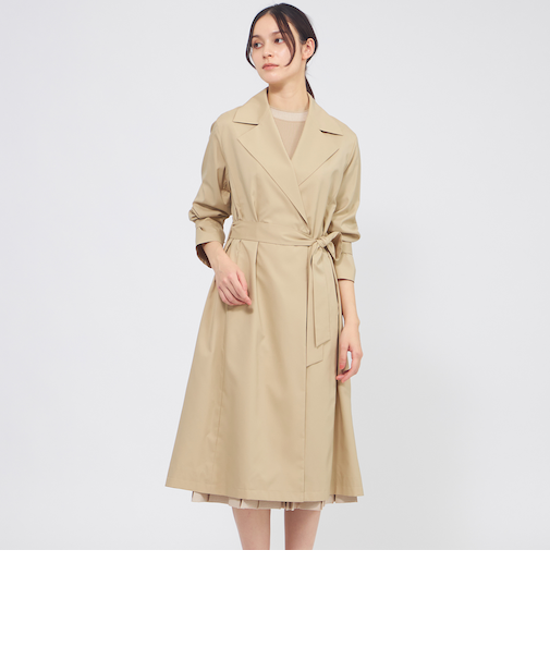 ライトタフタ ベルテッドコート