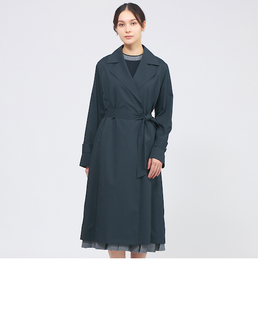 ライトタフタ ベルテッドコート