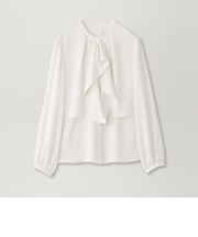 ドレープジョーゼット フレアブラウス